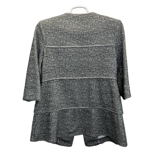 CAbi The Times Jacket Black Grey M Ribbed Soft Stretchy Ribbed 3/4 Length Modern - Picture 6 of 12